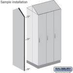 Double End Side Panel - for 24 Inch Deep Premier Wood Locker - with Sloping Hood by Salsbury - Image 7