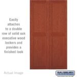 Double End Side Panel - for 24 Inch Deep Solid Oak Executive Wood Locker by Salsbury - Image 2