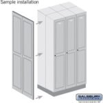 Double End Side Panel - for 24 Inch Deep Solid Oak Executive Wood Locker by Salsbury - Image 3