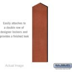 Double End Side Panel - for 5 Feet High - 15 Inch Deep Designer Wood Locker - with Sloping Hood by Salsbury - Image 3
