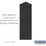 Double End Side Panel - for 5 Feet High - 18 Inch Deep Designer Wood Locker - with Sloping Hood by Salsbury