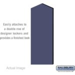 Double End Side Panel - for 5 Feet High - 21 Inch Deep Designer Wood Locker - with Sloping Hood by Salsbury - Image 2