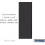 Double End Side Panel - for 5 Feet High - 21 Inch Deep Designer Wood Locker - without Sloping Hood by Salsbury