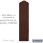 Double End Side Panel - for 6 Feet High - 15 Inch Deep Designer Wood Locker - with Sloping Hood by Salsbury - Image 5