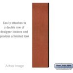 Double End Side Panel - for 6 Feet High - 15 Inch Deep Designer Wood Locker - without Sloping Hood by Salsbury - Image 3