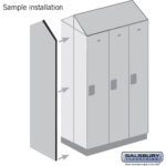 Double End Side Panel - for 6 Feet High - 18 Inch Deep Designer Wood Locker - with Sloping Hood by Salsbury