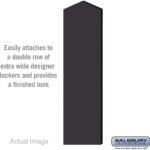 Double End Side Panel - for 6 Feet High - 18 Inch Deep Designer Wood Locker - with Sloping Hood by Salsbury - Image 7