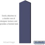 Double End Side Panel - for 6 Feet High - 18 Inch Deep Designer Wood Locker - with Sloping Hood by Salsbury - Image 2