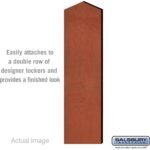 Double End Side Panel - for 6 Feet High - 18 Inch Deep Designer Wood Locker - with Sloping Hood by Salsbury - Image 3