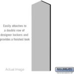 Double End Side Panel - for 6 Feet High - 18 Inch Deep Designer Wood Locker - with Sloping Hood by Salsbury - Image 4