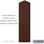 Double End Side Panel - for 6 Feet High - 18 Inch Deep Designer Wood Locker - with Sloping Hood by Salsbury - Image 5
