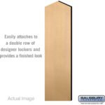 Double End Side Panel - for 6 Feet High - 18 Inch Deep Designer Wood Locker - with Sloping Hood by Salsbury - Image 6