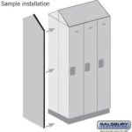 Double End Side Panel - for 6 Feet High - 18 Inch Deep Designer Wood Locker - with Sloping Hood by Salsbury - Image 7