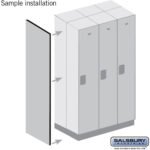Double End Side Panel - for 6 Feet High - 18 Inch Deep Designer Wood Locker - without Sloping Hood by Salsbury