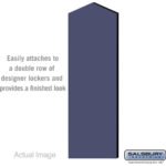 Double End Side Panel - for 6 Feet High - 21 Inch Deep Designer Wood Locker - with Sloping Hood by Salsbury - Image 2