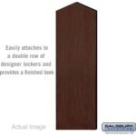 Double End Side Panel - for 6 Feet High - 21 Inch Deep Designer Wood Locker - with Sloping Hood by Salsbury - Image 5