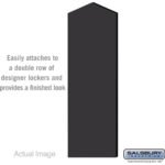 Double End Side Panel - for 6 Feet High - 21 Inch Deep Designer Wood Locker - with Sloping Hood by Salsbury