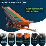 6.5HP Firewood Conveyor Max. 9.3ft Lift Height with B&S Engine and 19.7" PVC Belt - Image 7