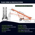6.5HP Firewood Conveyor Max. 9.3ft Lift Height with B&S Engine and 19.7" PVC Belt - Image 10