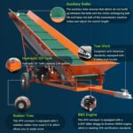 6.5HP Firewood Conveyor Max. 9.3ft Lift Height with B&S Engine and 19.7" PVC Belt - Image 6