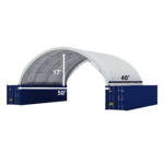 Fortified 50'x40'x17' Double Truss Container Shelter - Image 2