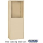 Free-Standing Enclosure for #19158-16 and #19158-20 - Recessed Mounted Cell Phone Lockers - Aluminum by Salsbury - Image 3