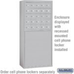 Free-Standing Enclosure for #19158-25 - Recessed Mounted Cell Phone Lockers - Aluminum by Salsbury - Image 4
