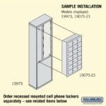 Free-Standing Enclosure for #19178-21 - Recessed Mounted Cell Phone Lockers - Aluminum by Salsbury - Image 5