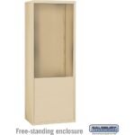 Free-Standing Enclosure for #19178-24 and #19178-28 - Recessed Mounted Cell Phone Lockers - Aluminum by Salsbury - Image 3