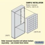 Free-Standing Enclosure for #19178-35 - Recessed Mounted Cell Phone Lockers - Aluminum by Salsbury - Image 5