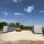40'x40'x15' Double Truss Shipping Container Canopy Shelter - Image 3