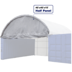 Half Panel with Frame for Container Shelter 40'x40'x15' , 22oz PVC