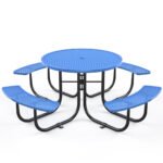 46" Round Picnic Tables With Umbrella Hole