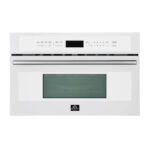 FORNO Espresso Oliena 30" 1.6 cu. ft. Built-In Microwave Oven in White with Silver Handles, FMWDR3093-30WHT - Image 6