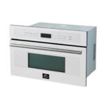 FORNO Espresso Oliena 30" 1.6 cu. ft. Built-In Microwave Oven in White with Silver Handles, FMWDR3093-30WHT - Image 10