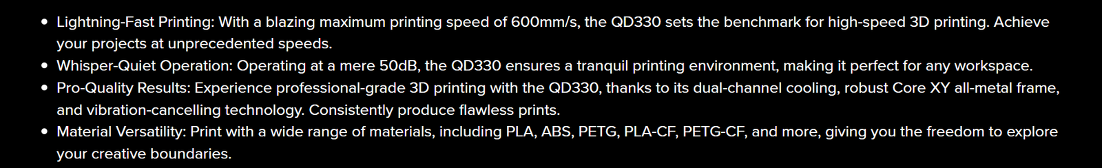 Afinia Qd330 3d Printer Feature