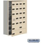 Recessed Mounted Cell Phone Storage Locker with 20 A Doors (19 usable) 4 B Doors in Aluminum - Keyed Locks by Salsbury - Image 6