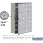 Recessed Mounted Cell Phone Storage Locker with 20 A Doors (19 usable) 4 B Doors in Aluminum - Keyed Locks by Salsbury - Image 7