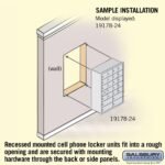 Recessed Mounted Cell Phone Storage Locker with 20 A Doors (19 usable) 4 B Doors in Aluminum - Keyed Locks by Salsbury - Image 10
