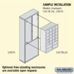 Recessed Mounted Cell Phone Storage Locker with 20 A Doors (19 usable) 4 B Doors in Aluminum - Keyed Locks by Salsbury - Image 11