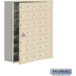 Recessed Mounted Cell Phone Storage Locker with 35 A Doors (34 usable) in Aluminum - Keyed Locks by Salsbury - Image 5