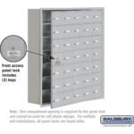 Recessed Mounted Cell Phone Storage Locker with 35 A Doors (34 usable) in Aluminum - Keyed Locks by Salsbury - Image 7
