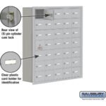 Recessed Mounted Cell Phone Storage Locker with 35 A Doors (34 usable) in Aluminum - Keyed Locks by Salsbury - Image 8