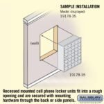 Recessed Mounted Cell Phone Storage Locker with 35 A Doors (34 usable) in Aluminum - Keyed Locks by Salsbury - Image 10