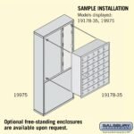Recessed Mounted Cell Phone Storage Locker with 35 A Doors (34 usable) in Aluminum - Keyed Locks by Salsbury - Image 11