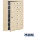 Surface Mounted Cell Phone Locker with 20 A Doors (19 usable) 4 B Doors in Aluminum - Keyed Locks by Salsbury - Image 5