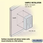 Surface Mounted Cell Phone Locker with 20 A Doors (19 usable) 4 B Doors in Aluminum - Keyed Locks by Salsbury - Image 10