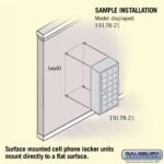 Surface Mounted Cell Phone Storage Locker with 21 A Doors (20 usable) in Aluminum - Keyed Locks by Salsbury - Image 8