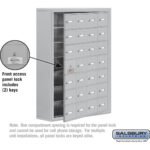 Surface Mounted Cell Phone Storage Locker with 28 A Doors (27 usable) in Aluminum - Keyed Locks by Salsbury - Image 7