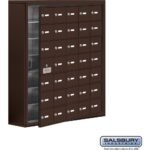 Surface Mounted Cell Phone Storage Locker with 35 A Doors (34 usable) in Aluminum - Keyed Locks by Salsbury - Image 3